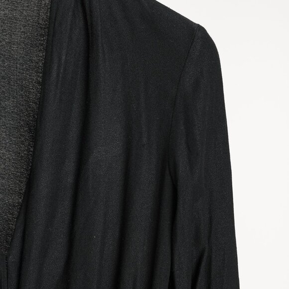 Helmut Lang Black Fold Over Draped Viscose-Blend Top - Picture 5 of 10